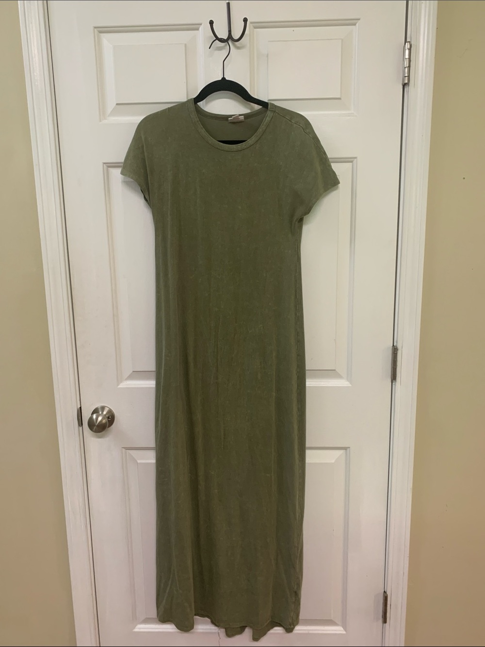 LuLaRoe Casual Olive Green Short-Sleeve Maxi Dress XS Summer to Fall